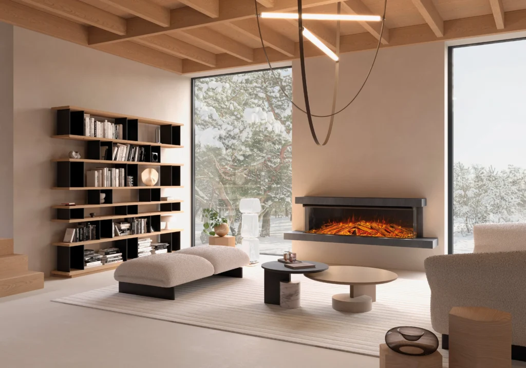 LED-Kamin LUMEN von La Nordica-Extraflame im Wohnzimmer