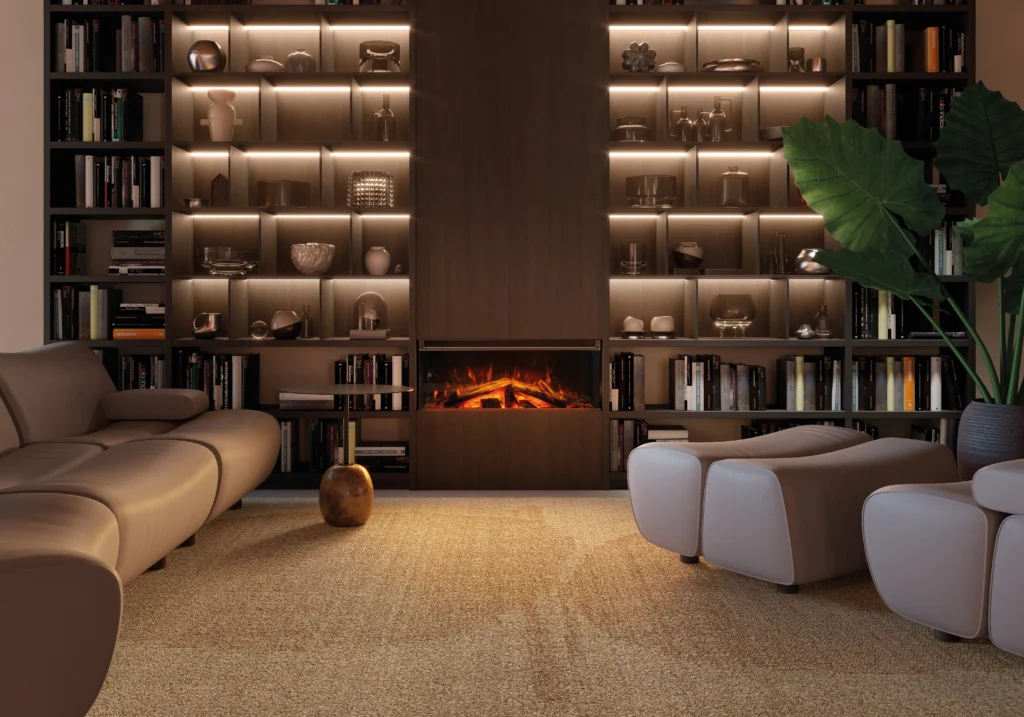 LED-Kamin LUMEN von La Nordica-Extraflame im Wohnzimmer