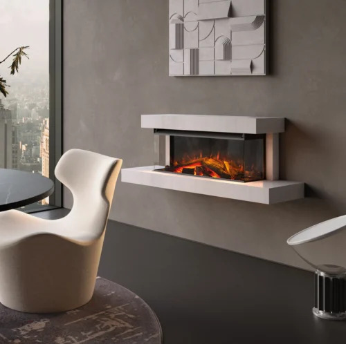 LED-Kamin LUMEN von La Nordica-Extraflame im Wohnzimmer